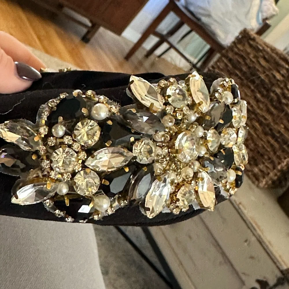 Beaded Black Qianxuan Headband